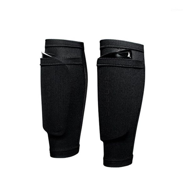 

elbow & knee pads 1 pair soccer protective socks with pocket leg support sleeve protector football calf breathable sleeves1, Black;gray