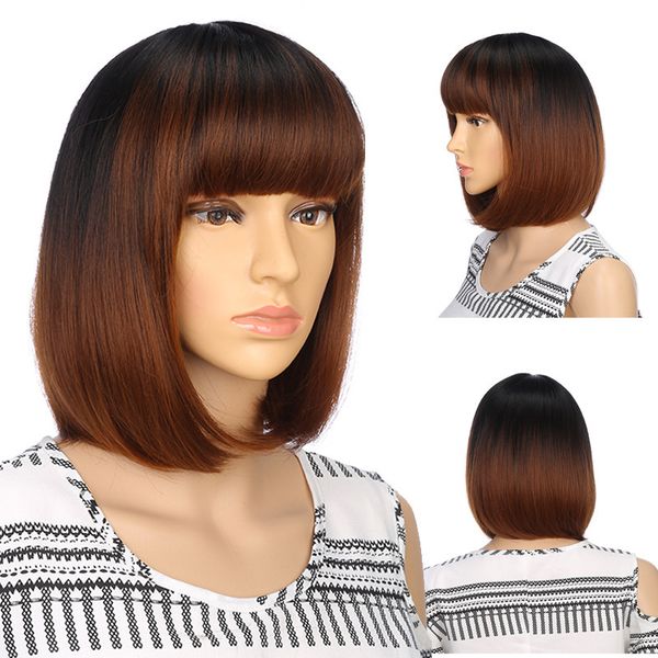 

dyed bobo wig with high temperature silk, Black