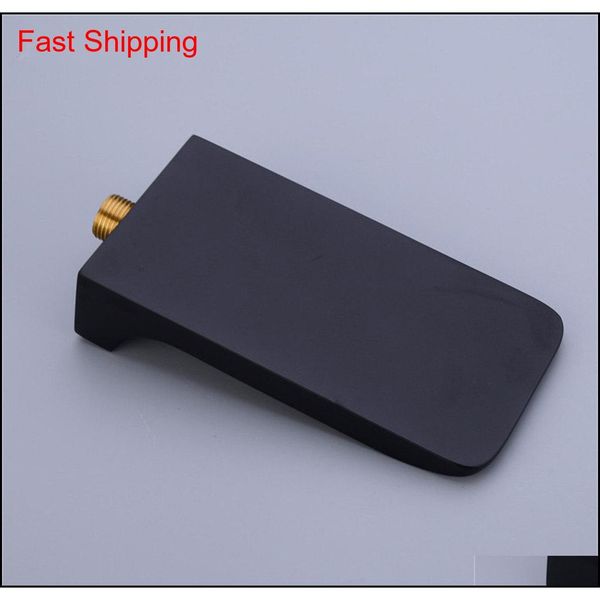 

faucet spout, flat bathroom basin sink water outlet replacement, valve not included, matte black, c qylzkr sports2010