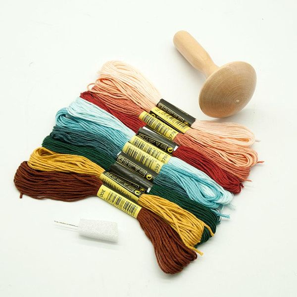 

darning supplies kit wood darning mushroom needle sewing thread egg for adults & kids diy, handicraft sewing, Black