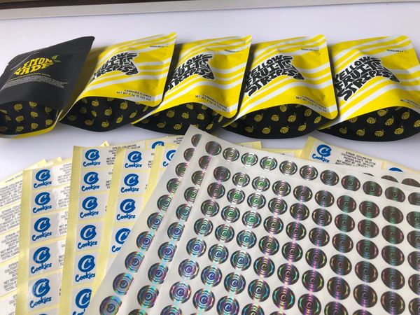 

сумки empty пакетированию edibles голограммы и 3.5g наклейка сумка желтого фрукты местных ароматизаторы майларовых сумки black label stripes