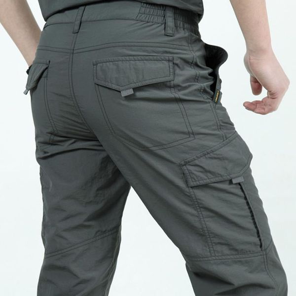 

men's pants tactical men autumn casual army trousers mens cargo outdoor sports quick dry joggers male bottom, Black