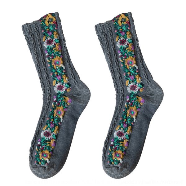 

5ojoj autumn and winter 2020 new palace sockscotton pattern tube px length personalized medium national socks medium sockscotton socks pxf8r, Black