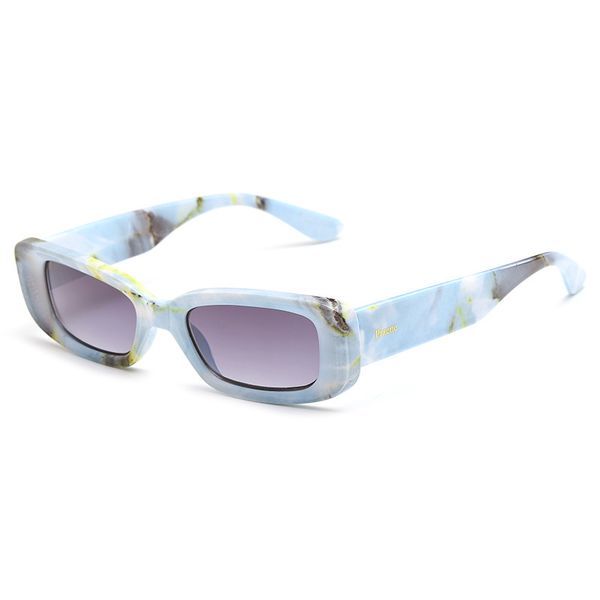 

new fashion women's sunglasses marble square small frame trend, White;black