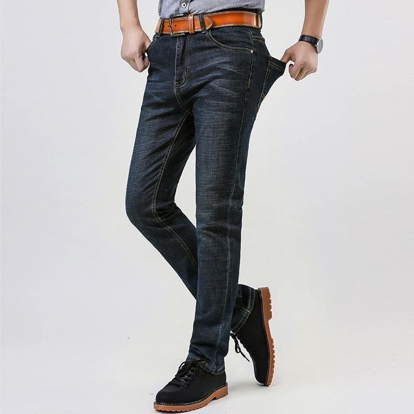 

big size velvet warm black winter jeans for mens straight stretch baggy jeans large fat blue biker denim trousers fashion1