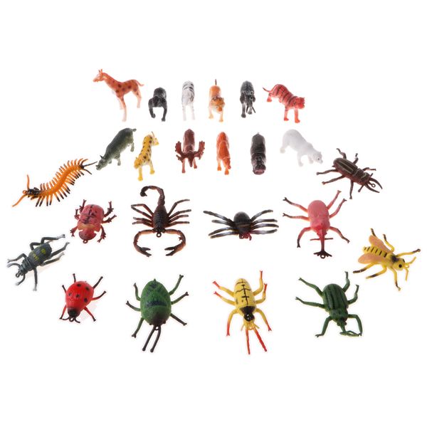 

24 шт животных насекомые scorpion cricket модель действий цифры детские развивающие игрушки