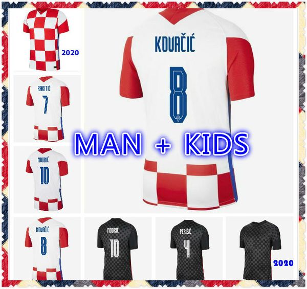 

man + kids thailand 20 21 modric soccer jersey mandzukic 2020 2021 camisetas perisic rakitic kramaric home away footbll shirts uniform, Black;yellow
