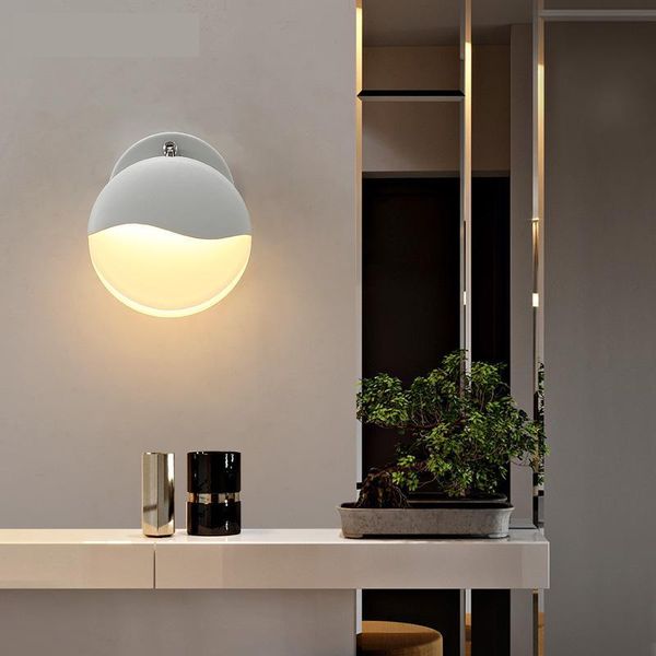 

nordic simple modern wall lamp living room background wall led corridor light bedroom bedside lamp bathroom mirror light