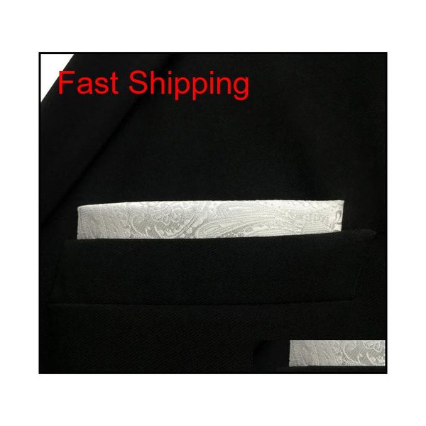 

eh31 white paisley silk mens pocket square fashion novelty handkerchi qylwdi dh_seller2010, Blue;white