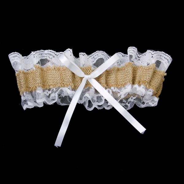 

fashiole garters jute burlap and lace bridal wedding garter party supplies women's intimates, Black;white