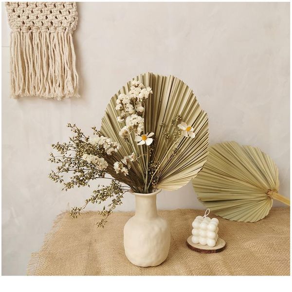 

1pcs palm fan leaf dried flower palm leaf window reception party diy art wall hanging decoration for wedding arch arr jllnbw