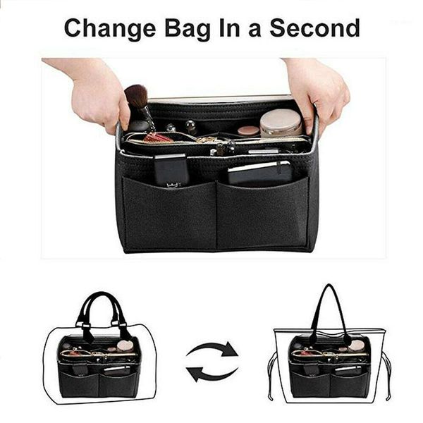 

felt purse insert organizer portable cosmetic bag fit for handbag tote various bag xin-shipping1