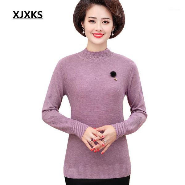 

xjxks 2020 winter new women turtleneck sweater loose plus size solid color all-match women cashmere knitted sweater pullover1, White;black