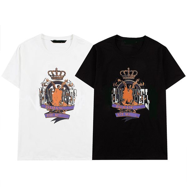 

2021 summer fashion men and women leisure luxury t shirt spring and summer style embroidered short sleeve casual shirt #18, White;black