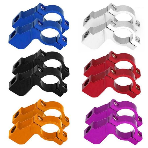 

2pcs universal motorcycle bike atv rear view mirror bracket mount adapter holder clamp screw cnc aluminum 22mm 7/8" handlebar1