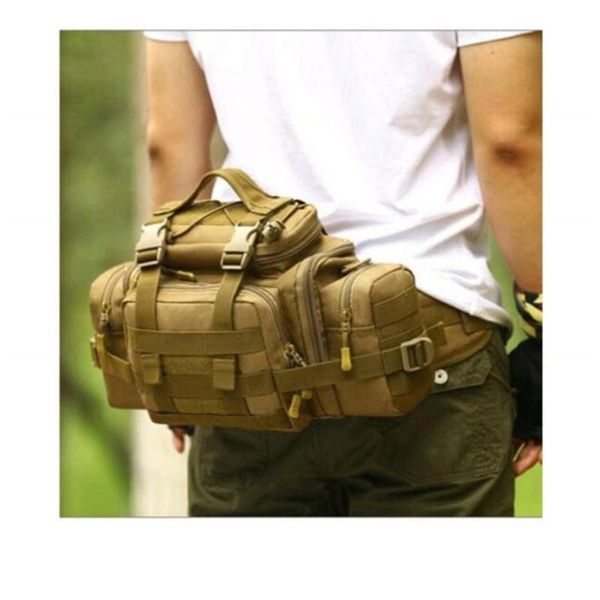 

outdoor men nylon leisure camouflage waist bag multi-functional super magictactical pockets hunting fishing camping camera bags
