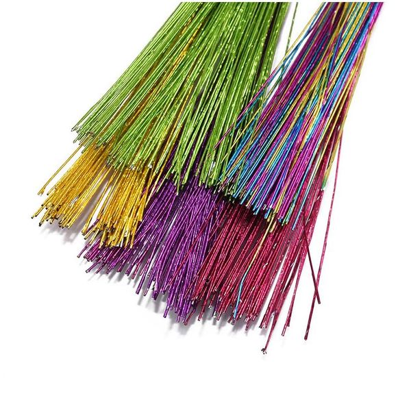 

26# 25/50/100pcs stocking flower iron wire 80cm diameter 0.46mm used iron wire for diy nylon stocking flower making a bbynop