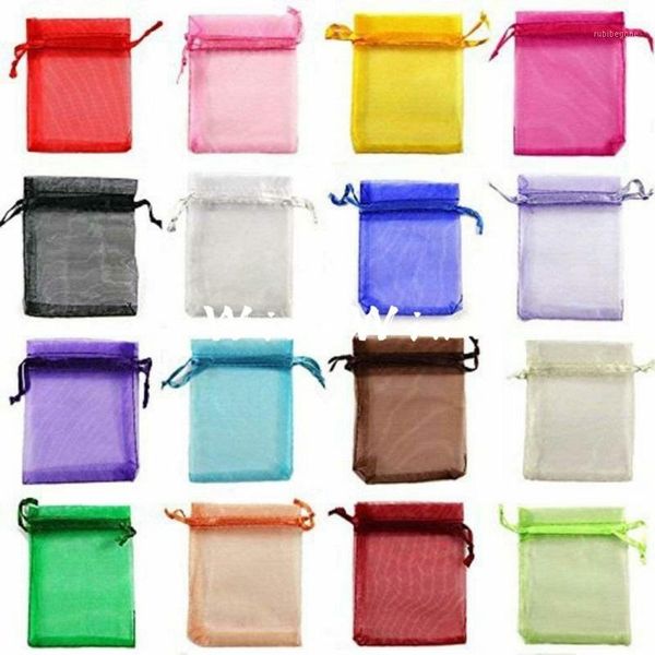 

gift wrap 100pcs organza bags, wedding party favor xmas jewellery pouches candy bags 7x9cm,9x12cm,10x15cm,13x18cm1