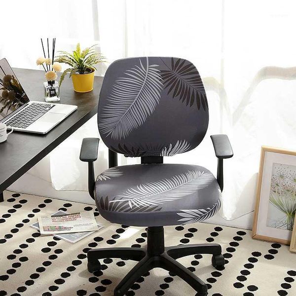 

chair covers 2pcs/set elastic spandex back cover+seat cover universal office split anti-dirty computer1