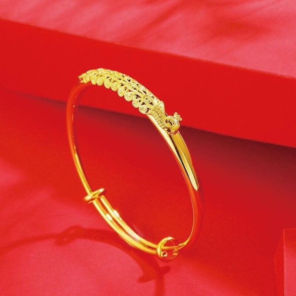 

mxgxfam wedding jewelry phoenix bangles and bracelets for bridal women pure gold color, Black