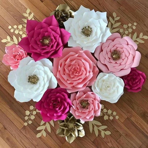 

30cm paper flower backdrop wall large rose flowers diy wedding favors birthday party home decoration artificial flowers gifts
