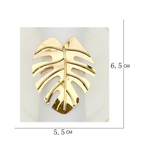 

6pcs hawaii wedding party napkin ring monstera napkin holder multi-purpose napkin clasp simple alloy ring go qyluyn