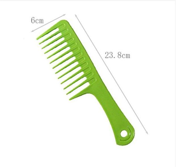 

1pc salon hairdressing handle wide tooth hairburshes hair comb detangling massag jllbca xhhair, Silver