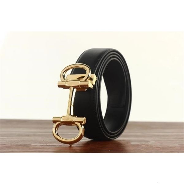 

trendy belts for women men fashion real leather luxury buckle belt jeans cowhide girdle belt smooth buckle belts 201214, Black;brown