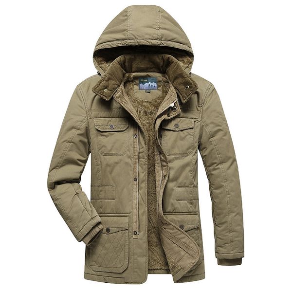 

2021 the new new coat jacket of male cotton plus thick mid-winter length large u3qs, Black