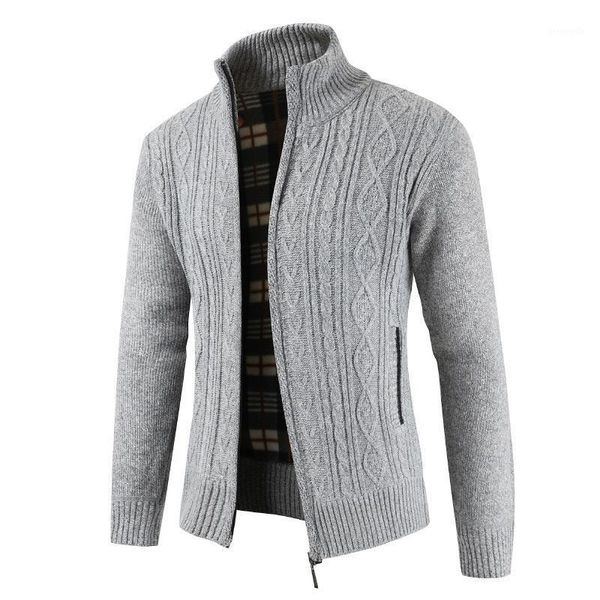 

2020 brand new fashion thick sweaters cardigan coat men slim fit jumpers knit zipper warm winter business style men clothes1, White;black