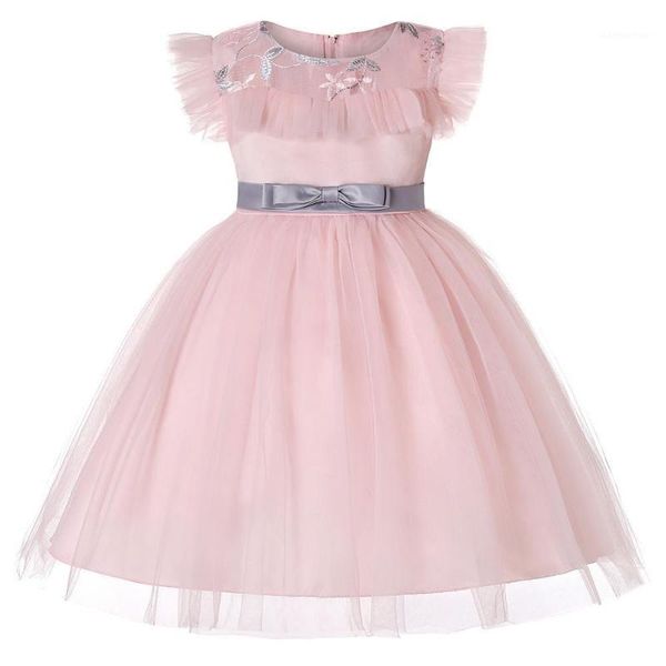 

girls dress elegant new year flower vintage embroidery princess party dress dresses for girls wedding gown vestido wear1, Red;yellow