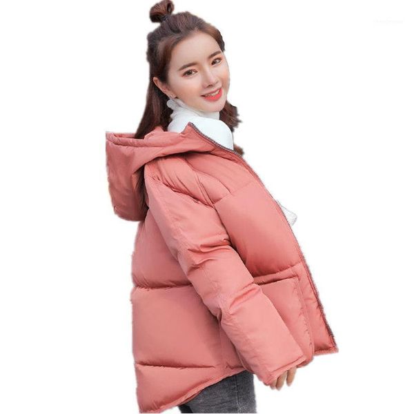 

autumn winter jacket women coat parka warm thick short jacket outerwear plus size jaqueta feminina long sleeve hooded coats q8101, Black