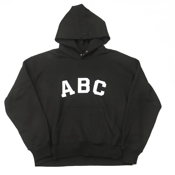 

oversize fleece hoodie hip hop raglan solid pullover black color