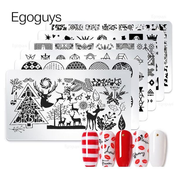 

french nail art printing stamping template rectangle pictures print plates geometric stamper uv gel polish stencil manic qylbei