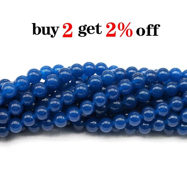 

1strand lot темно-синий кварцевый кристалл каменные круглые шарики 4 6 8 10 12 мм свободный пропускной шарик для выводов ювелирных изделий d
