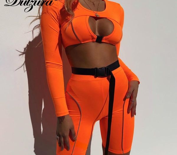 

dulzura 2019 летние женщины две кусок набор выдалбливают нарядах streetwear соответствия устанавливает совместное ord набор отражательных шо, Gray