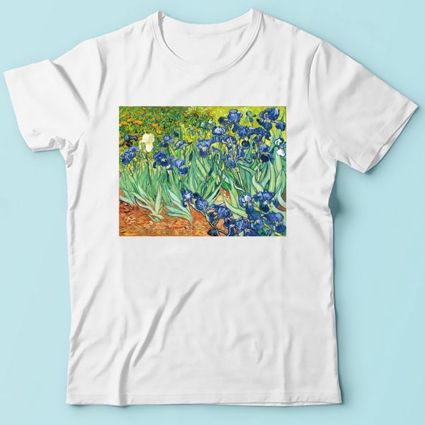 

спорт винсент ван гог ирисы исполнитель t shirt men brand new белый с коротким рукавом повседневная хлопок прохладный тенниска тройников