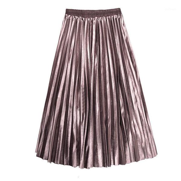 

skirts 1211rr gold velvet half-length skirt, medium length pleated skirt custom logo private label1, Black