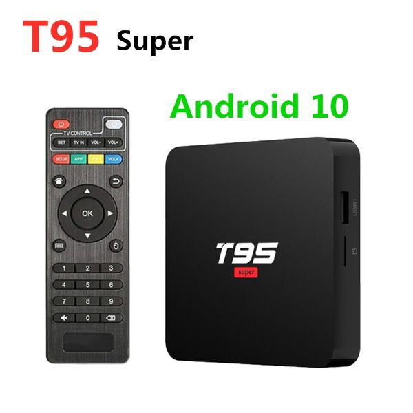 Android 10 T95 Super Smart TV Box Set Top Allwinner H3 GPU G31 2G 16G WiFi Wireless 4K HD Lettore multimediale X96Q