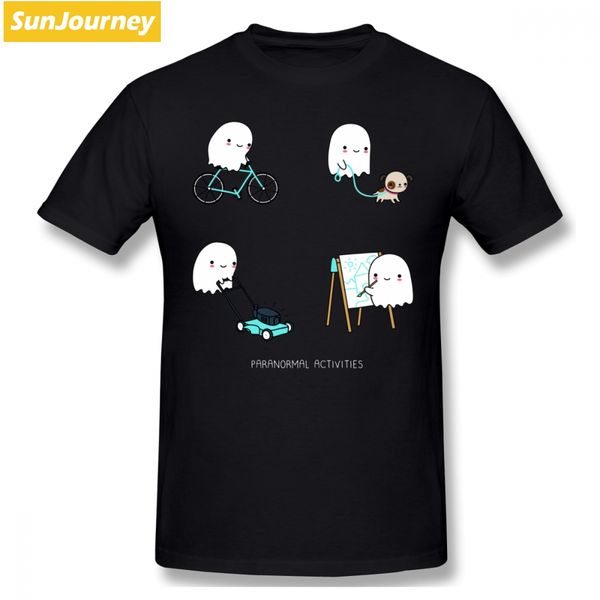 

paranormal activities funny cute ghost's life men t shirt oversize cotton short sleeve custom men shirts sport hooded sweatshirt hoodie
