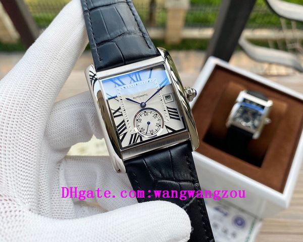 

2020 classic tank men watches 40mm joker leather wristwatches 316l stainless steel square mens watch d3032