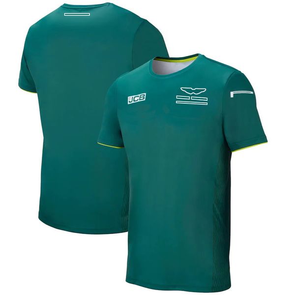 F1 camiseta 2022 novo terno de corrida verde camisa polo de manga curta personalizado terno da equipe2666