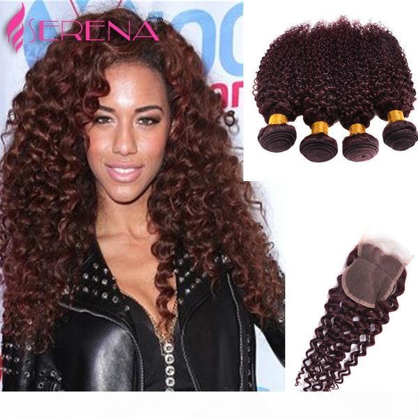 

human hair weave closure wet and wavy lace frontal closure malaysian hair bundles with ear to ear closure 99j bundles burgundy weft weaves, Black;brown