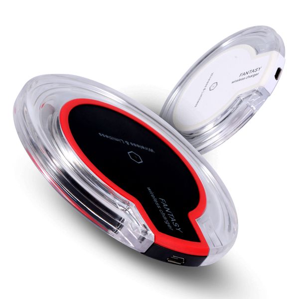 

mini ultra-thin k9 plastic crystal qi wireless chargers portable wireless charger qi standard charging pad for cell phone wireless charger