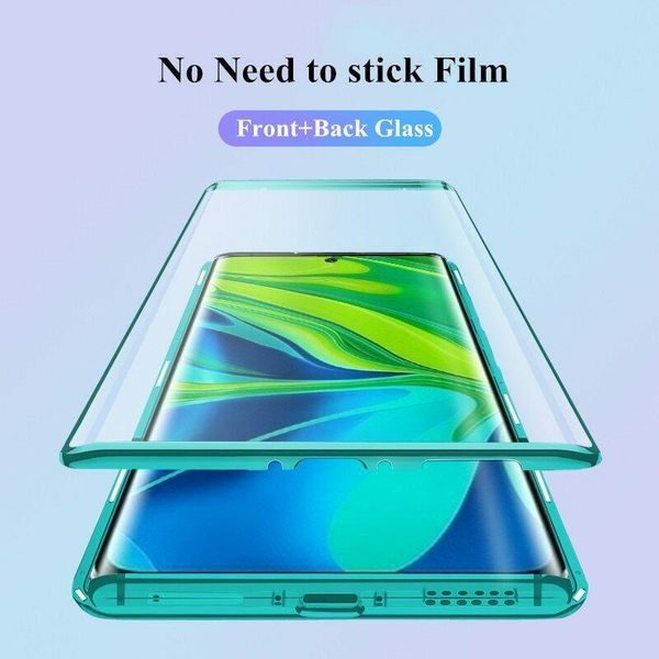 

double sided glass magnetic case for xiaomi poco x2 f2 pro redmi k30s k30 pro alumium metal 360 degree full cover h jlluqc