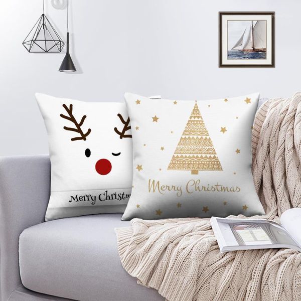 

fuwatacchi cushion cover christmas tree print pillowcase livingroom sofa car chair decorative pillows cover xmas gifts 45x45cm1