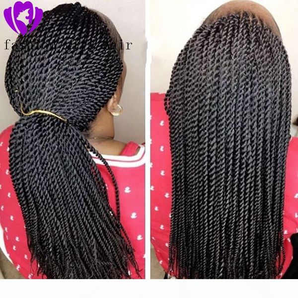 

synthetic braided lace front wigs for black women 1b heat resistant 28 inch hair braid wigs premium braided twist braids wig, Black;brown
