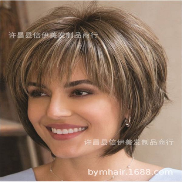 

a3gdq chemical fiber high temperature wigsilk women's fashion straight chemical fiber high temperature wig wigsilk women's fashion, Black