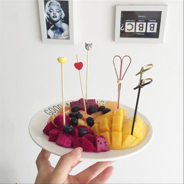 

xunzhe 100pcs 12cm plum blossom fruit fork sticks buffet cupcake ers cocktail forks wedding festival decorations birthday bbynbz wrhome