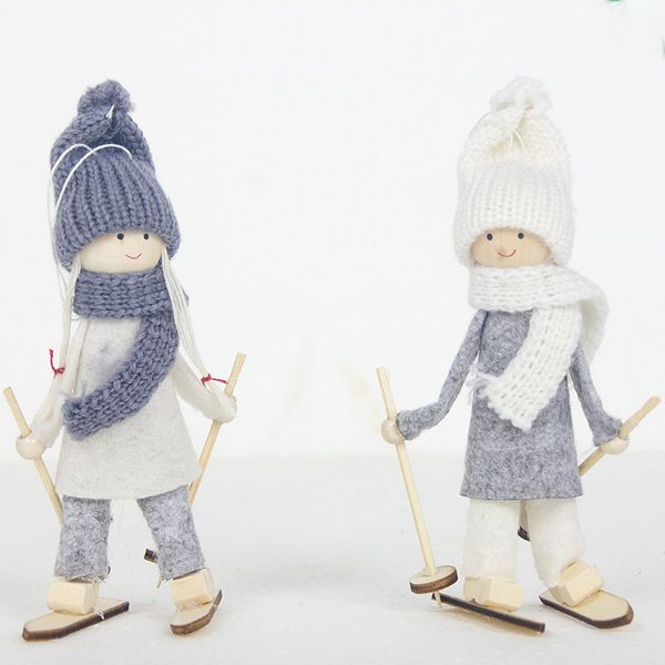

новогодние подарки party party cute angel лыжные куклы navidad висит подвесной рождественский дом декор рождество дерево украшения ноэль nat